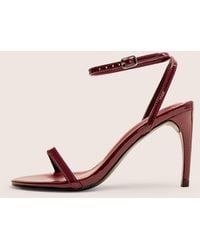 Public Desire - Selene Burgundy Patent Curved Heels Barely There - Lyst