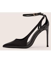 Public Desire - Allegedly Black Patent Cut Out Detail Ankle Strap Court Shoes - Lyst