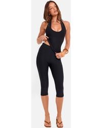 Public Desire - High Waist Luxe Slinky Capri Pants Black - Lyst