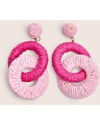 Public Desire - Multi Pink Drop Hoop Earrings - Lyst