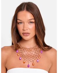 Public Desire - Chainmail Necklace With Beads - Lyst