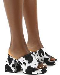 cow print mules