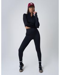 Public Desire - Ribbed High Waisted Bum Lift Leggings Black - Lyst