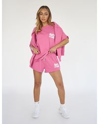 Public Desire - Kaiia Studio Bubble Logo Sweat Shorts Pink - Lyst