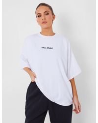 Public Desire - Kaiia Studio Oversized T-shirt White - Lyst
