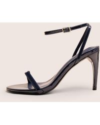 Public Desire - Selene Navy Patent Curved Heels Barely There - Lyst
