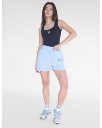 Public Desire - Kaiia Logo Sweat Shorts Grey Marl & Black - Lyst
