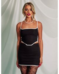 Public Desire - Kaiia Contrast Trim Cami Top Co-ord Black - Lyst