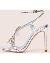 Public Desire - Lumi Silver Starfish Detail Tie High Heels - Lyst