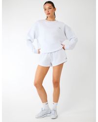 Public Desire - Kaiia Label Logo Sweat Shorts Light Grey Marl - Lyst