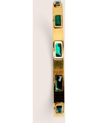 Public Desire - Gold Plated Bangle With Glass Stones - Lyst