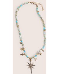 Public Desire - Blue Beaded Star Embellished Necklace - Lyst