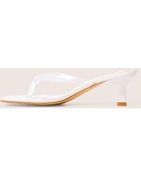 Public Desire - Everlast White Perspex Thong Flip Flop Heels - Lyst