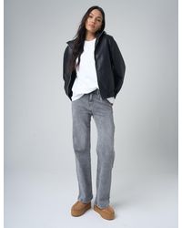 Public Desire - Faux Leather Oversized Bomber Jacket Black - Lyst