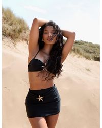 Public Desire - Three Piece Starfish Thong Bikini & Mini Skirt Set Black - Lyst