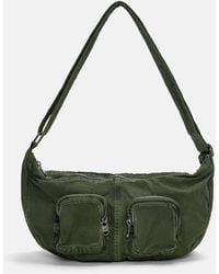 Pull&Bear - Umhängetasche Aus Canvas Mit Taschen - Lyst