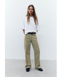 Pull&Bear - High-Waist Wide Straight-Leg Jeans - Lyst