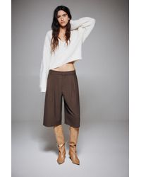 Pull&Bear - Tailored Fit Tailored Bermuda Shorts With Pleats - Lyst