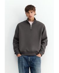 Pull&Bear - Sweater Met Ritskraag - Lyst