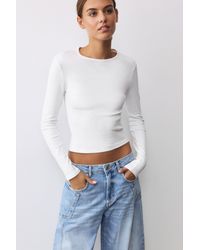 Pull&Bear - Fitted Long Sleeve T-Shirt - Lyst