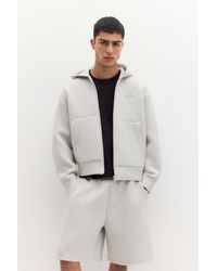 Pull&Bear - Neoprene-Effect Hoodie - Lyst