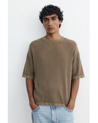 Pull&Bear - Relaxed Fit Knit T-Shirt - Lyst