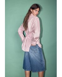 Pull&Bear - Camicia A Righe Con Bottoni Sulla Schiena - Lyst
