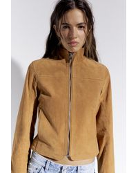 Pull&Bear - 100% Suède Leren Jack - Lyst