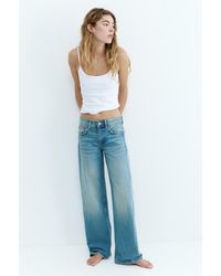 Pull&Bear - Low-Rise Straight-Leg Jeans - Lyst