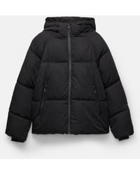 Pull&Bear - Puffer Jacket With Hood - Lyst