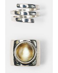 Pull&Bear - 2Er-Pack Ringe Mit Stein - Lyst