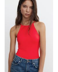 Pull&Bear - Halter Strappy Bodysuit - Lyst