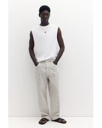 Pull&Bear - Checked Relaxed Fit Baggy Trousers - Lyst
