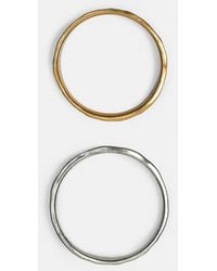 Pull&Bear - 2Er-Pack Armreifen Mit Textur - Lyst