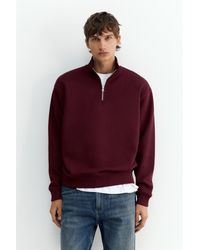 Pull&Bear - Sweat Col Zippé - Lyst