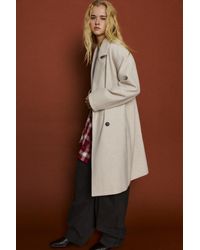 Pull&Bear - Double-Breasted Jas Van Synthetische Wol - Lyst
