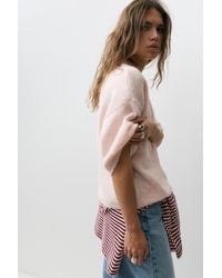 Pull&Bear - Boxy-Pullover Mit Kurzen Ärmeln - Lyst