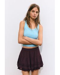 Pull&Bear - Ruffled Mini Skirt - Lyst