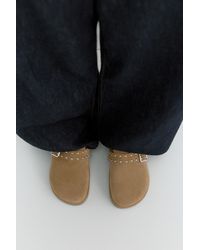 Pull&Bear - Lederclogs Mit Nieten - Lyst