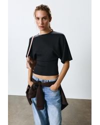 Pull&Bear - Modal Batwing Sleeve T-Shirt - Lyst