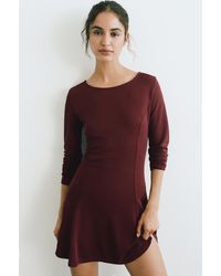 Pull&Bear - Short Cupro Dress With Fluid Hem - Lyst