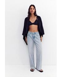 Pull&Bear - Straight-Leg Jeans With Rhinestones - Lyst