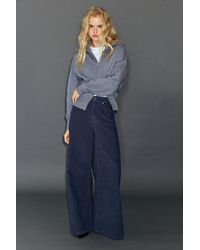 Pull&Bear - Corduroy Wide-Leg Jeans - Lyst