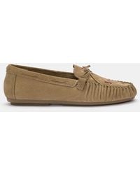 Pull&Bear - Mokassins Mit Schmuckelementen Aus Leder - Lyst