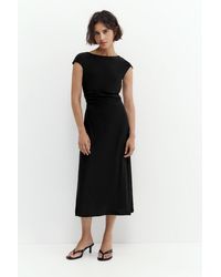 Pull&Bear - Open Back Midi Dress - Lyst