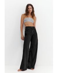 Pull&Bear - High-Waist Wide-Leg Jeans - Lyst