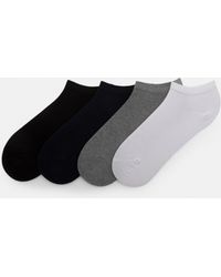 Pull&Bear - 4-Pack Basic Korte Sokken - Lyst