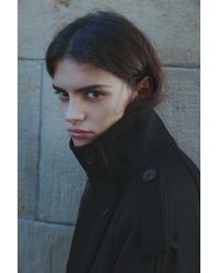 Pull&Bear - Short Felt Belted Trench Coat - Lyst