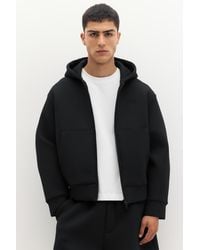 Pull&Bear - Sweat À Capuche Effet Néoprène - Lyst