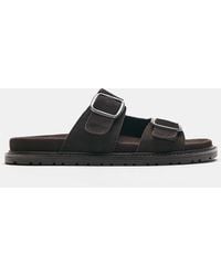 Pull&Bear - Leather Buckle Sandals - Lyst